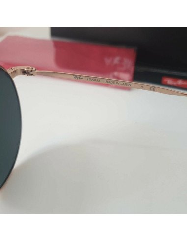 Ray Ban RB8147 913658 Round Titanium Negro G-15 Dorado | Sunnies.uno
