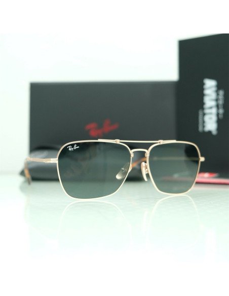 Ray Ban RB8136 913658 Caravan Titanium Negro G-15 Dorado | Sunnies.uno