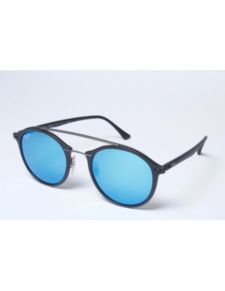 Ray Ban Rb4266 601s55 Round Double Bridge Lightray Azul Icon | Sunn...