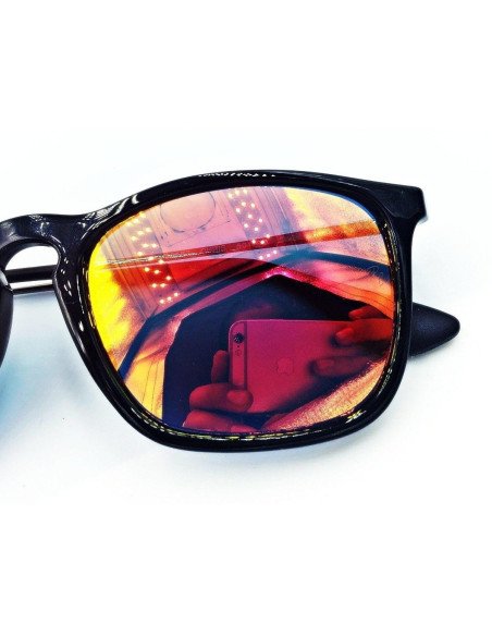 Ray Ban Rb4187 601/6Q Chris Rojo Espejo Negro