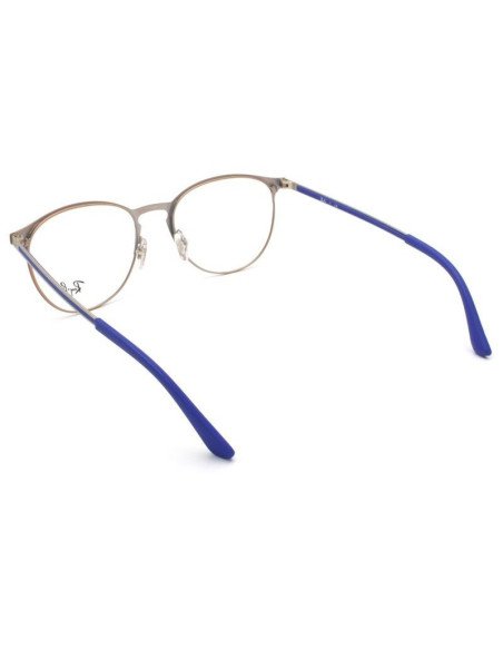 Ray Ban Oftalmico Rb6375v 3053 Round Metal Azul Dorado | Sunnies.uno