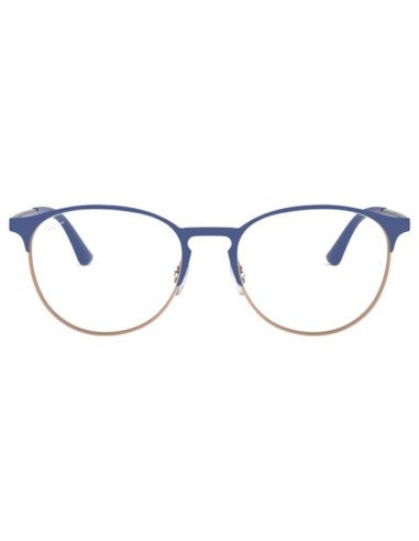 Ray Ban Oftalmico Rb6375v 3053 Round Metal Azul Dorado | Sunnies.uno