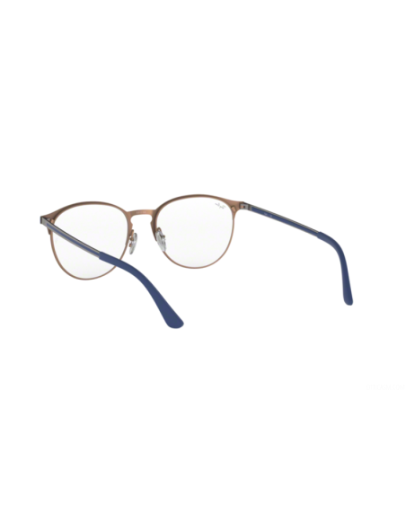 Ray Ban Oftalmico Rb6375v 3053 Round Metal Azul Dorado | Sunnies.uno