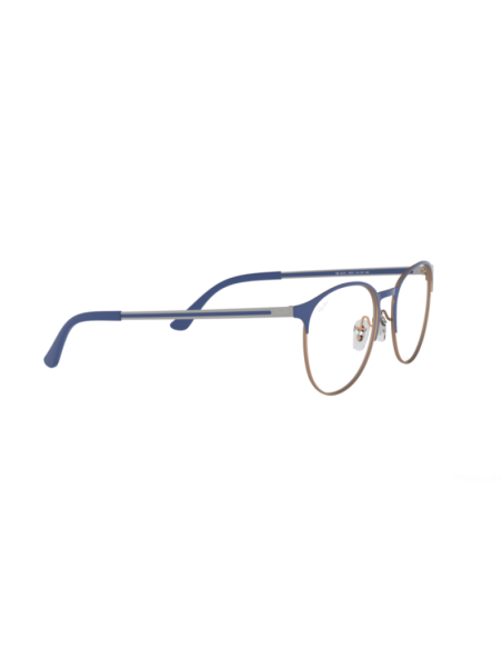 Ray Ban Oftalmico Rb6375v 3053 Round Metal Azul Dorado | Sunnies.uno
