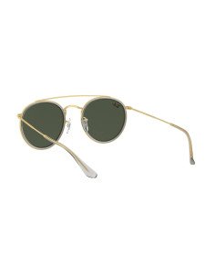 Ray Ban Rb3647n 921031 Round Double Bridge Negro Dorado Original | Sunnies.uno 2