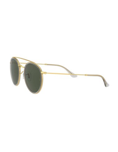 Ray Ban Rb3647n 921031 Round Double Bridge Negro Dorado Original | Sunnies.uno