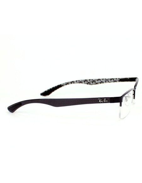 Ray Ban Oftalmico Rb8412 2509 Square Negro Fibra De Carbono