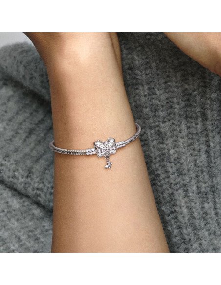 Brazalete Pandora Moments cadena de serpiente con broche mariposa 597929CZ