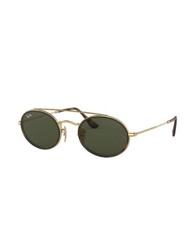 Ray Ban Rb3847n 912131 Oval Double Bridge Negro G15 Dorado | Sunnie...