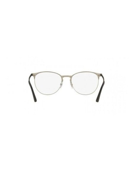 Ray Ban Oftalmico Rb6375 2861 Round Metal Negro Plateado | Sunnies.uno