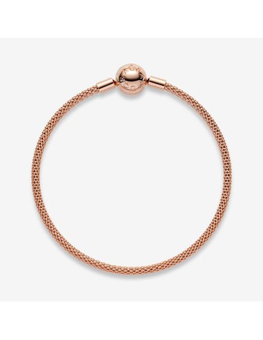 Brazalete Pandora de malla Pandora Moments Oro Rosa 586543