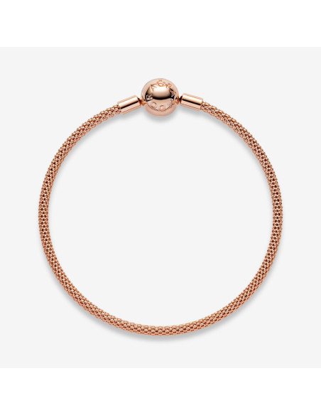 Brazalete Pandora de malla Pandora Moments Oro Rosa 586543
