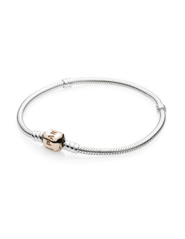 Brazalete Pandora Moments de cadena de serpiente broche de Barril Oro Rora 580702