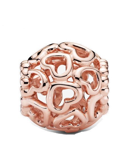 Charm Pandora Puro corazón Recubrimiento en Oro Rosa de 14k 780964