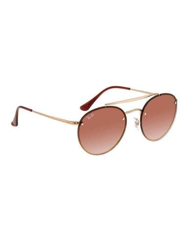Ray Ban Rb3614n 91410t Round Double Bridge Blaze Rosa Dorado | Sunn...