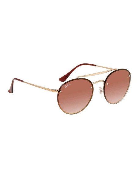 Ray Ban Rb3614n 91410t Round Double Bridge Blaze Rosa Dorado | Sunn...