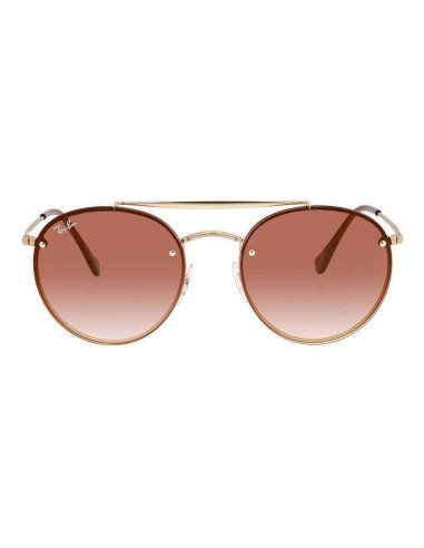 Ray Ban Rb3614n 91410t Round Double Bridge Blaze Rosa Dorado | Sunn...