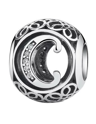 Charm Pandora Letra C Vintage 791847cz pa57