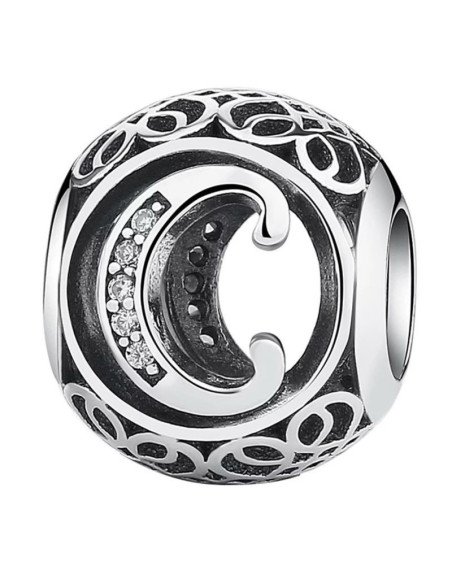 Charm Pandora Letra C Vintage 791847cz pa57