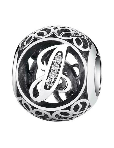 Charm Pandora Letra J Vintage 791854cz pa64
