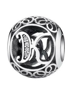 Charm Pandora Letra K Vintage 791855cz pa65
