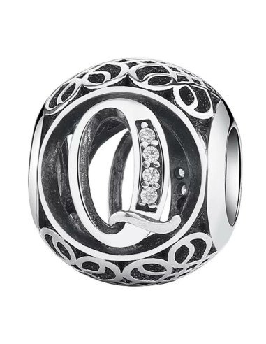 Charm Pandora Letra Q Vintage 791861cz pa70