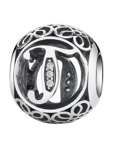 Charm Pandora Letra T Vintage 791864cz pa73