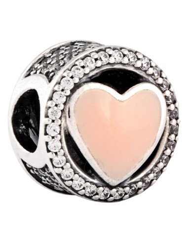 Charm Pandora Amor maravilloso Esmalte rosa y circonita cúbica  792034cz pa110
