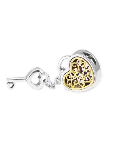 Charm Pandora Colgante Candado Corazón y Llave  796483 pa147