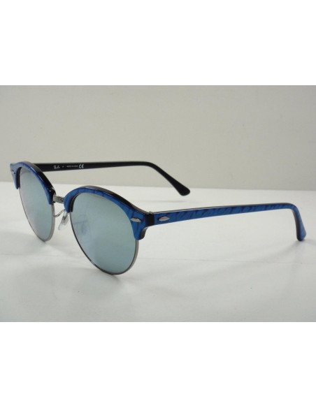 Ray Ban Rb4246 984/30 Clubround Plata Espejo Azul Original | Sunnie...