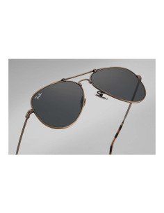 Ray Ban Rb8125 913757 Aviator Titanium Antique Gold Grey | Sunnies.uno 2