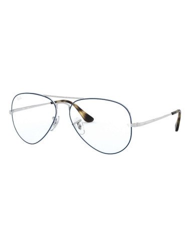 Ray Ban Oftalmico Rb6489 2970 Aviator Plateado Azul Original | Sunn...