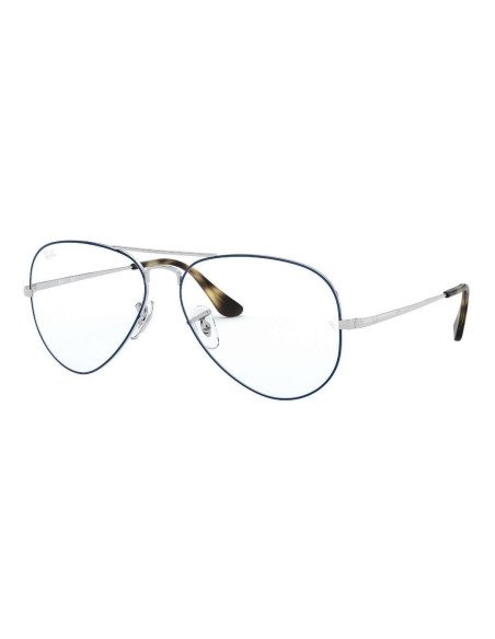 Ray Ban Oftalmico Rb6489 2970 Aviator Plateado Azul Original | Sunn...