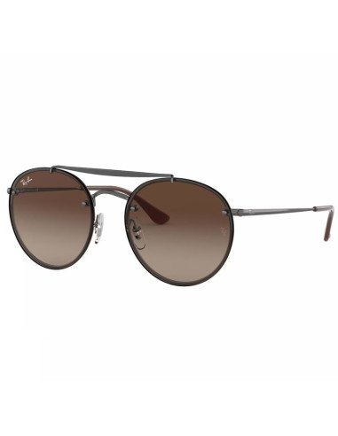 Ray Ban Rb3614n 9144/13 Round Double Bridge Blaze Cafe Gris