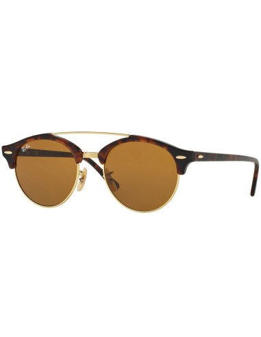 Ray Ban Rb4346 901 Clubround Double Bridge Negro G-15 Dorado | Sunn...