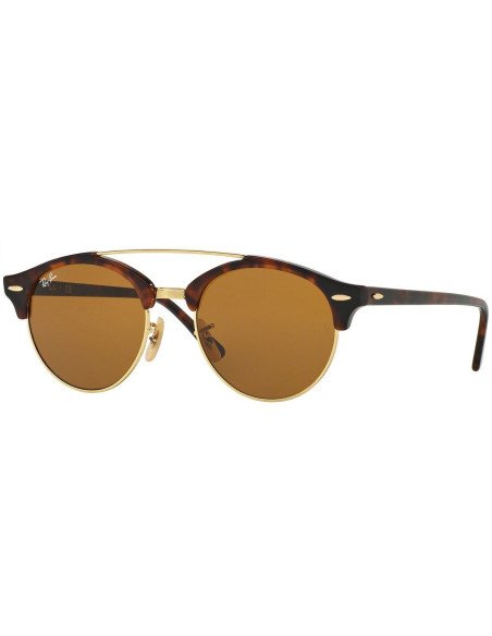 Ray Ban Rb4346 901 Clubround Double Bridge Negro G-15 Dorado | Sunn...