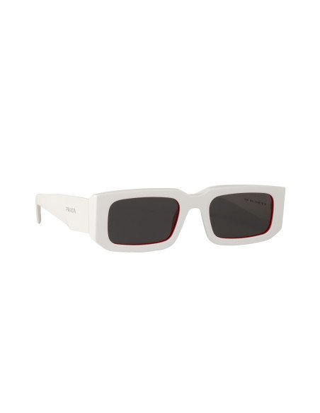 Prada SPR 06YS 17M-5S0 Square Shape Abstract White Orange