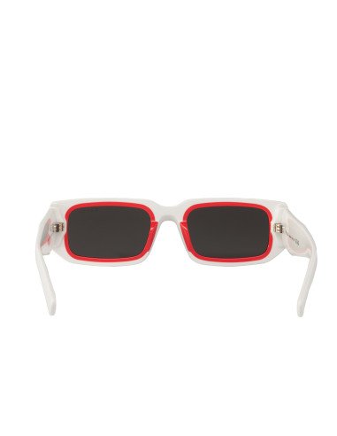Prada SPR 06YS 17M-5S0 Square Shape Abstract White Orange