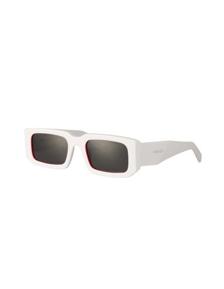 Prada SPR 06YS 17M-5S0 Square Shape Abstract White Orange