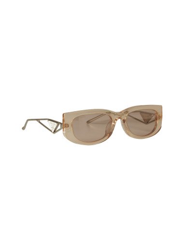 Prada SPR 14Y 19M-4I2 Symbole Rectangle Crystal Beige
