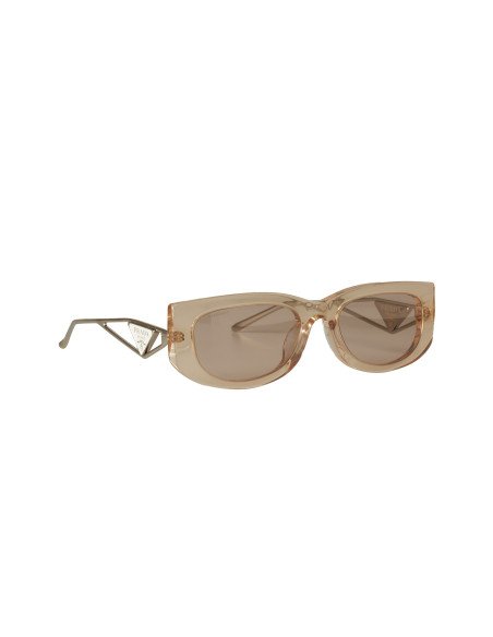 Prada SPR 14Y 19M-4I2 Symbole Rectangle Crystal Beige