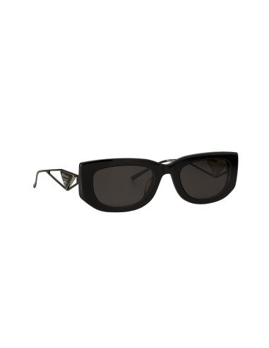 Prada SPR 14Y 1AB-5S0 Symbole Rectangle Black Silver