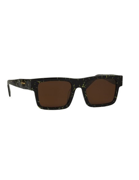 Prada SPR 19WS 19D-01T Square Shape Yellow Marble
