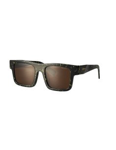 Prada SPR 19WS 19D-01T Square Shape Yellow Marble