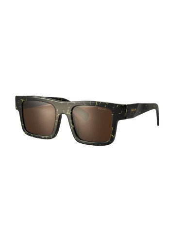 Prada SPR 19WS 19D-01T Square Shape Yellow Marble