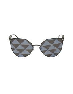Prada SPR 50ZS 1AB-03T Irregular Black Silver Tampo Triangles 2