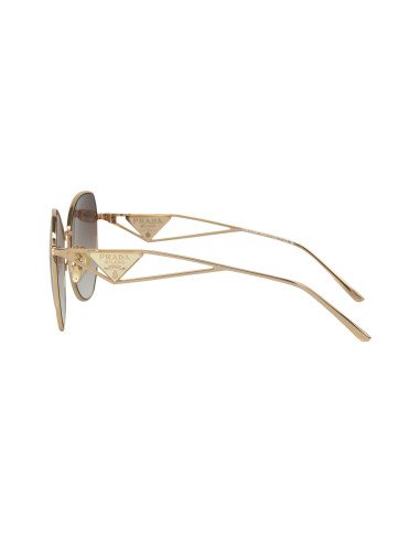 Prada SPR 57YS ZVN-3D0 Butterfly Shape Pale Gold Brown