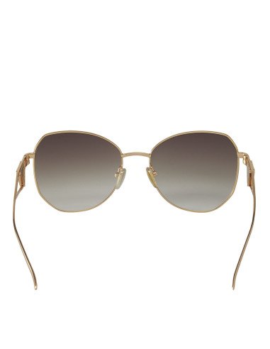 Prada SPR 57YS ZVN-3D0 Butterfly Shape Pale Gold Brown