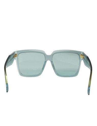 Prada SPR 24Z-F 15I-02F Square Shape Blue Gold