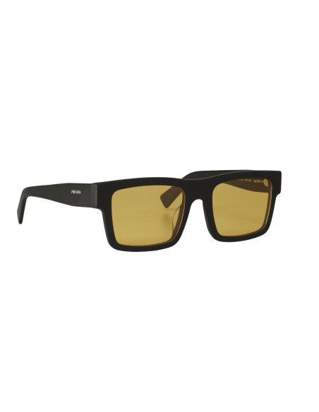Prada SPR 19WS 1BO-0B7 Square Shape Black Matte Ambar